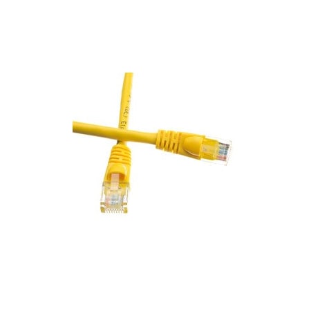 Swe-Tech 3C Cat5e Yellow Copper Ethernet Patch Cable, Snagless/Molded Boot, POE Compliant, 1.5 foot FWT10X6-08101.5